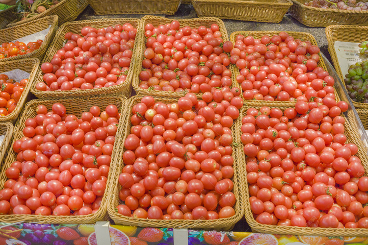 篮子小番茄摄影图