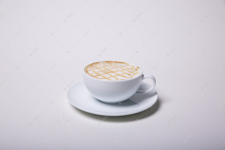 热饮拉花咖啡饮品摄影图