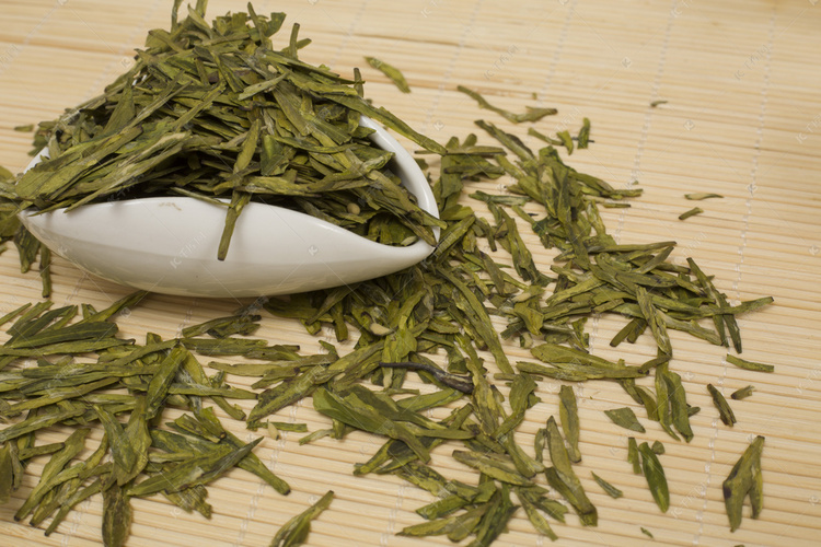 中国风茶品白茶绿茶茶叶摄影图配