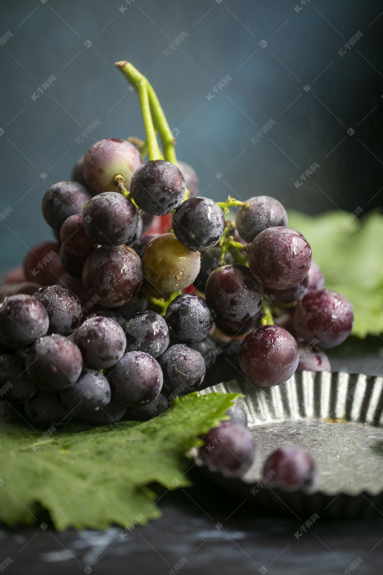 水果紫葡萄摄影图