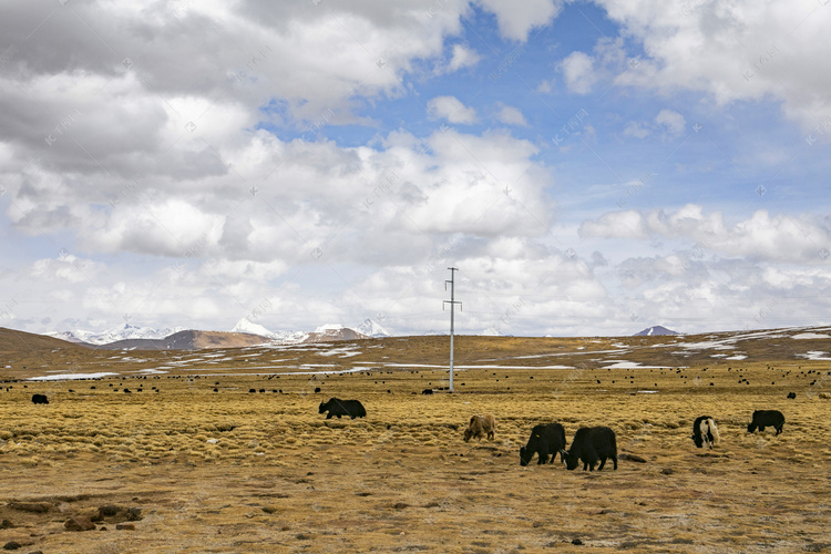 西藏戈壁风景摄影图