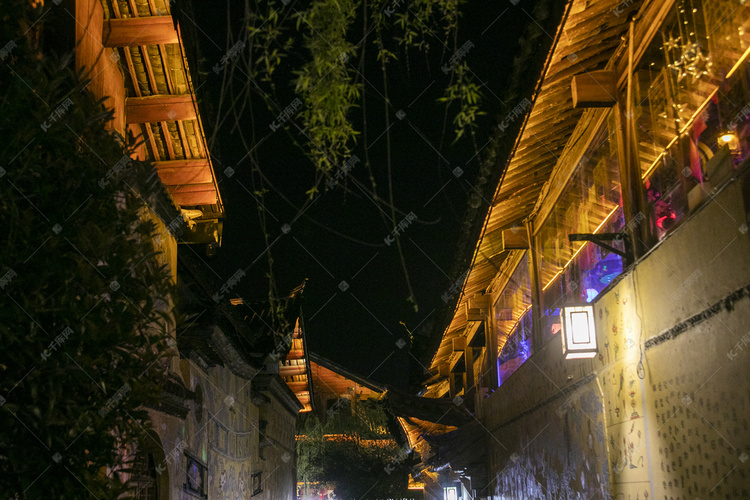 古城夜景城市夜景摄影图