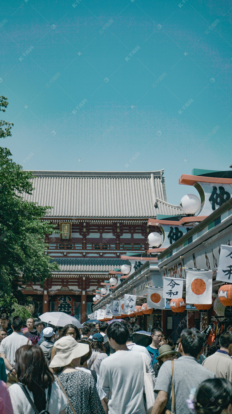 东京浅草寺寺庙日本摄影图