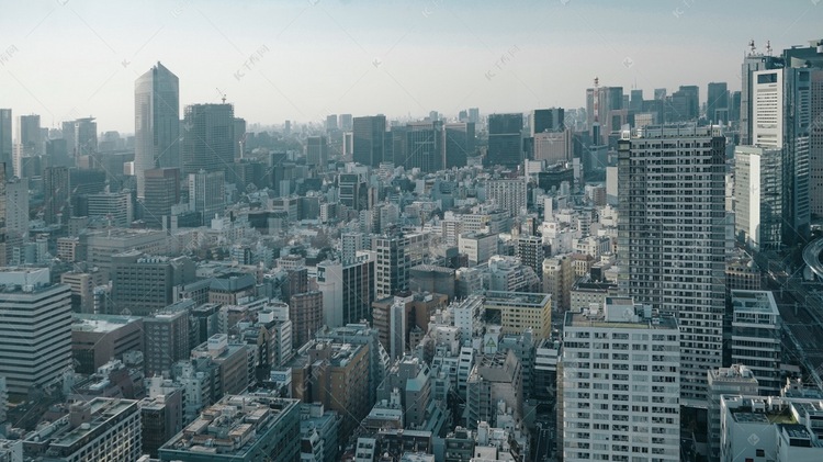 东京全景日本建筑摄影图