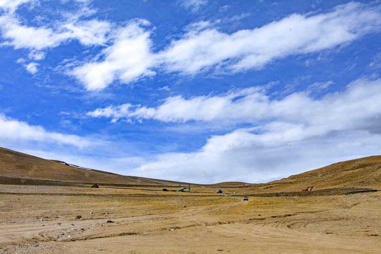 西藏戈壁风景摄影图