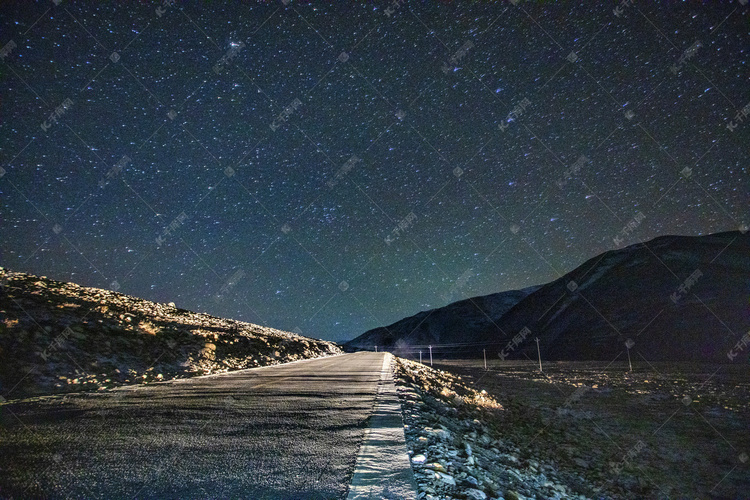 夜空星空摄影图