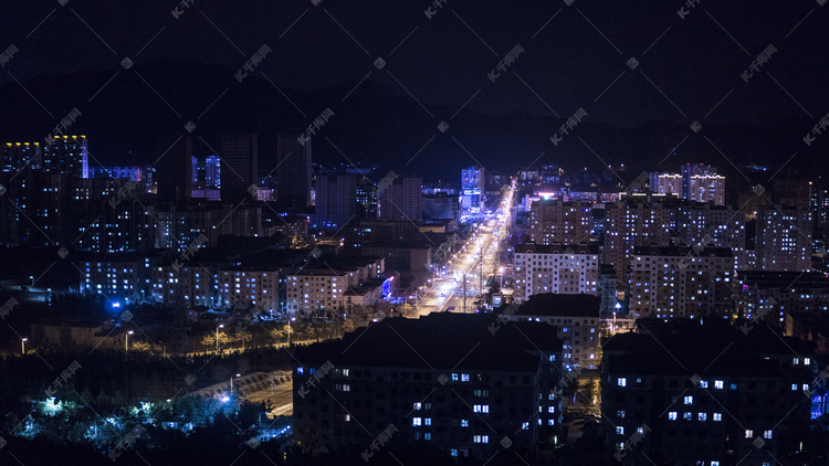 城市夜景摄影图