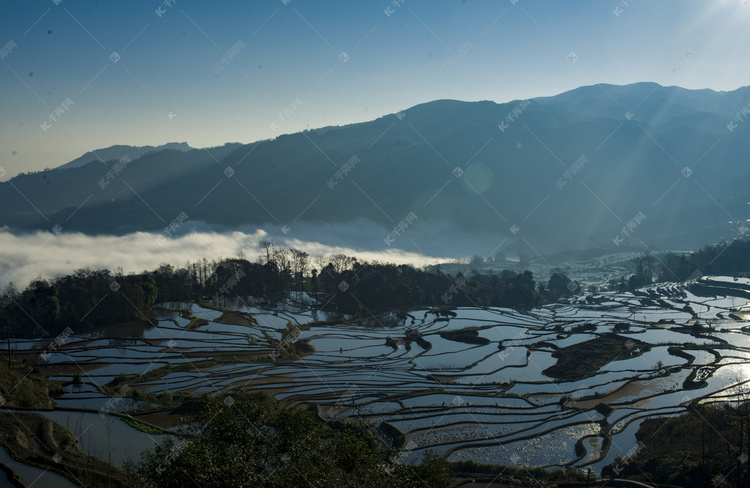 元阳梯田自然风景摄影图