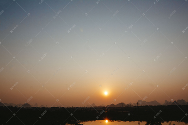 日落黄昏风光摄影图