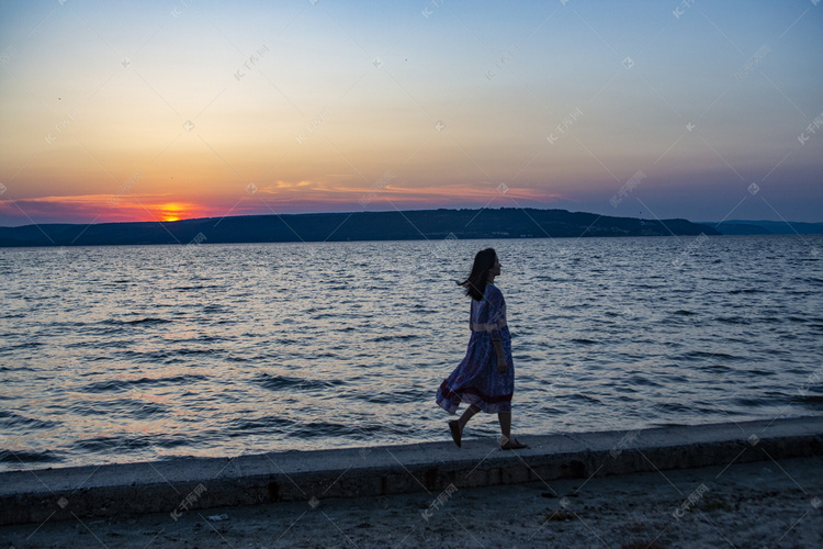 土耳其风景海上夕阳