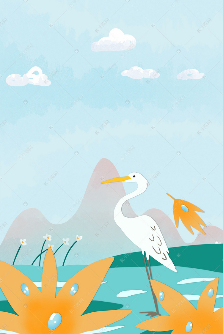 >/简约二十四节气白露背景素材> 下载jpg 下载psd 千库网 / 背景图库