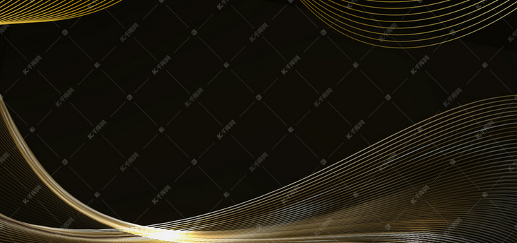 时尚大气黑金公司年会背景