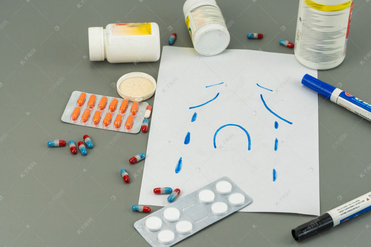 抑郁症药品摄影图