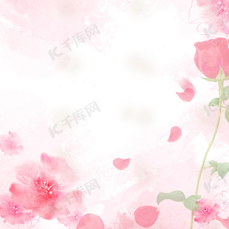 情人节粉色花朵背景