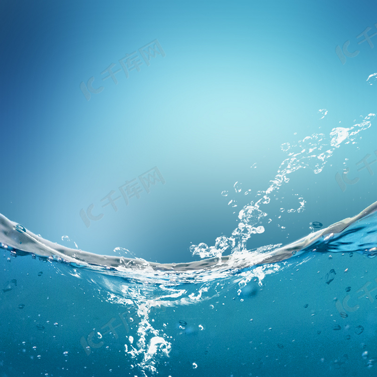 蓝色海洋透明气泡化妆品PSD分