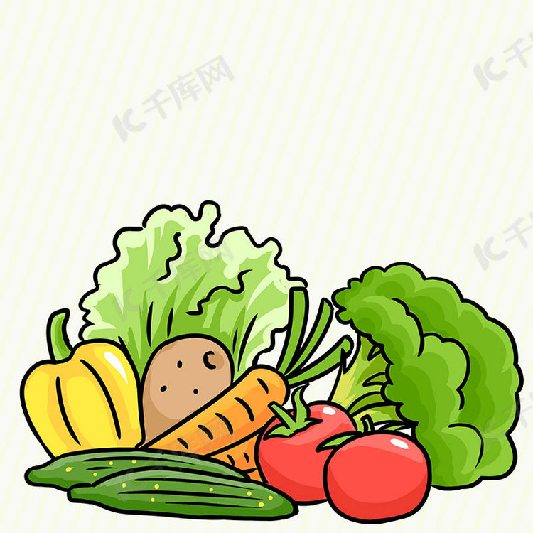 新鲜蔬菜食品促销PSD分层主图