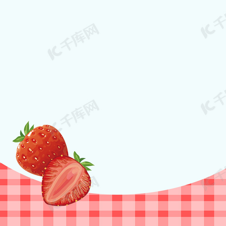 草莓果酱促销主图