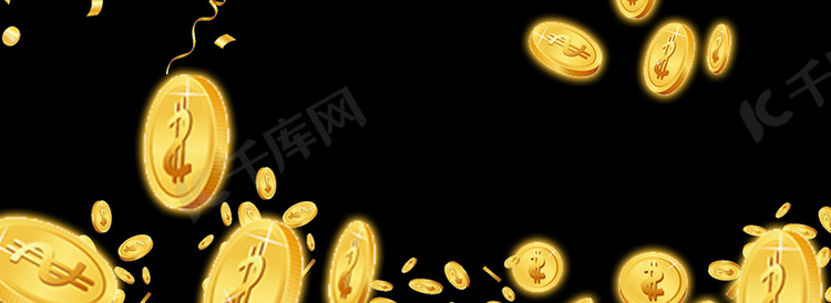 商务金融金色货币海报banner