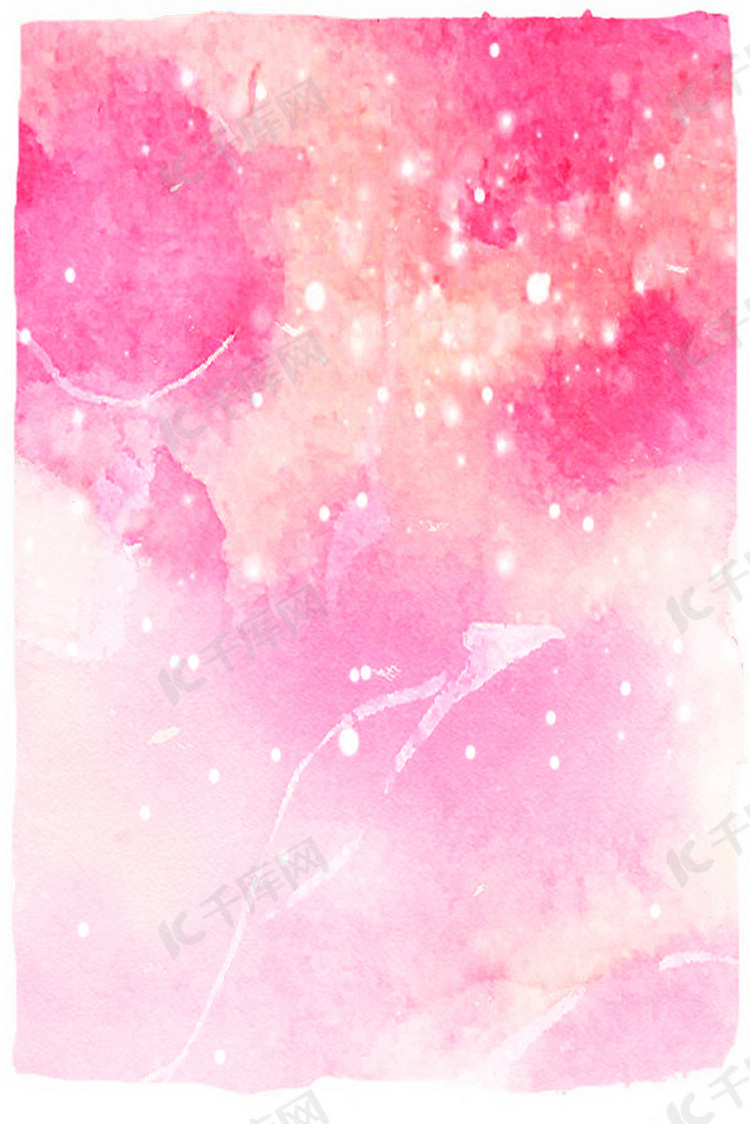 粉红色水彩水墨图片