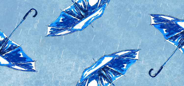 二十四节气雨水卡通banner