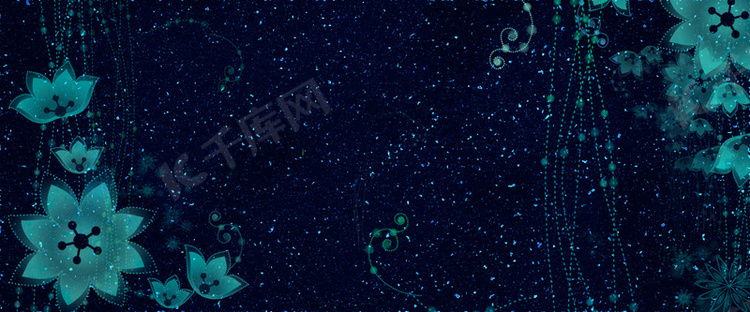 唯美星空琉璃帘花星辰夜晚banner