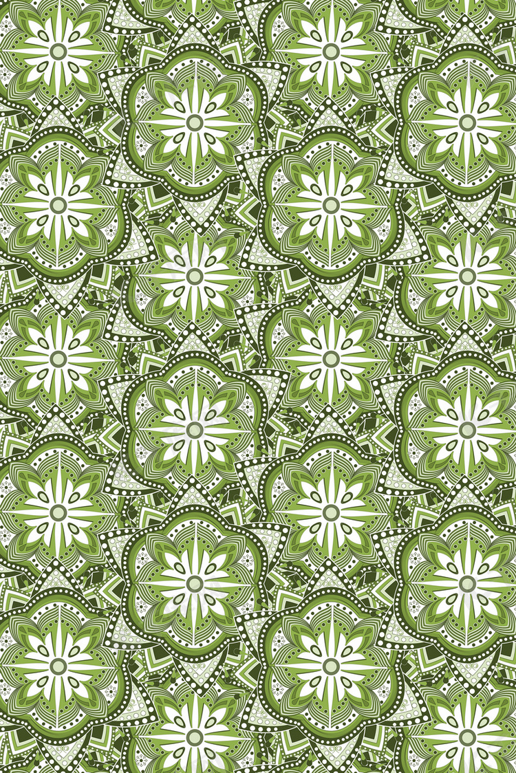 墨绿复古花纹经典美食菜谱背景素材