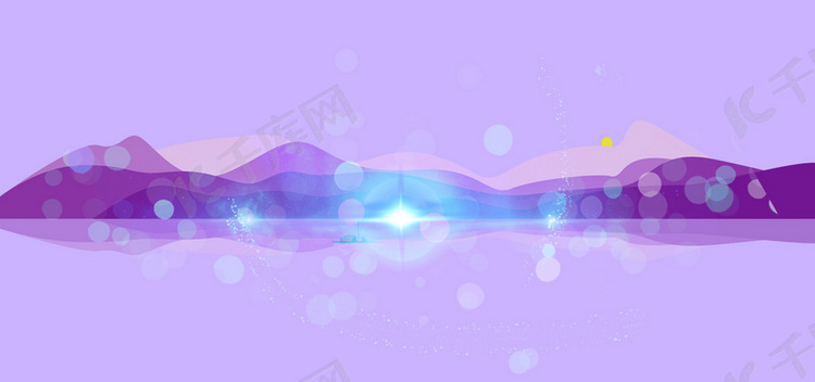 梦幻紫色湖面背景banner