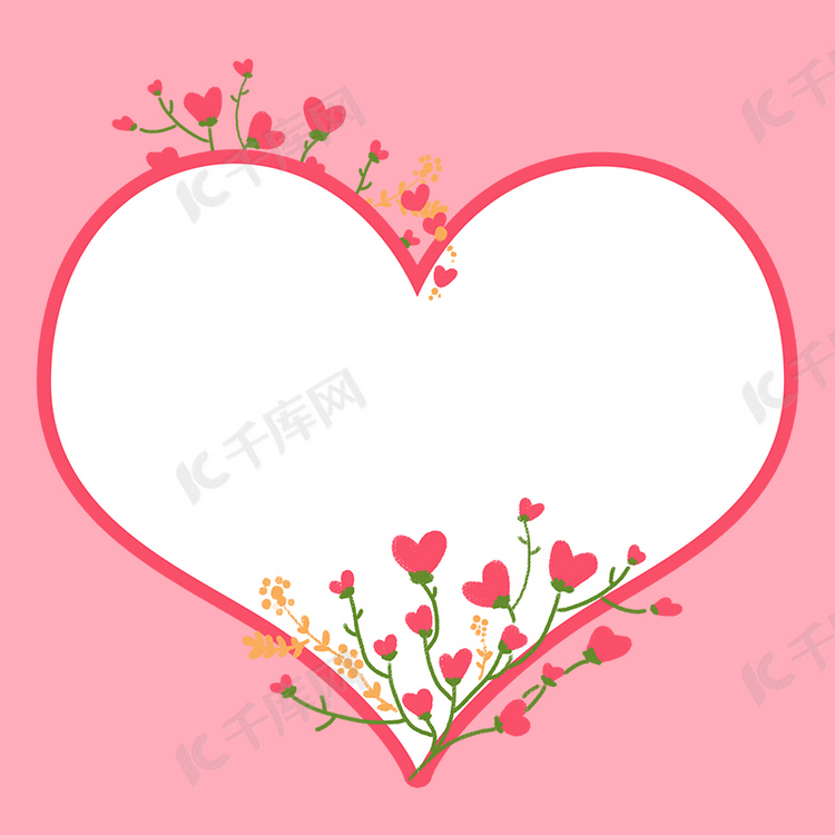 粉色浪漫心形花瓣主图背景素材