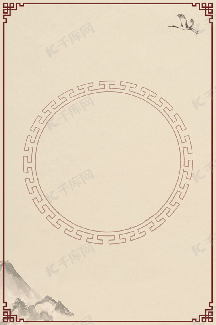 简约边框中国风通用背景素材