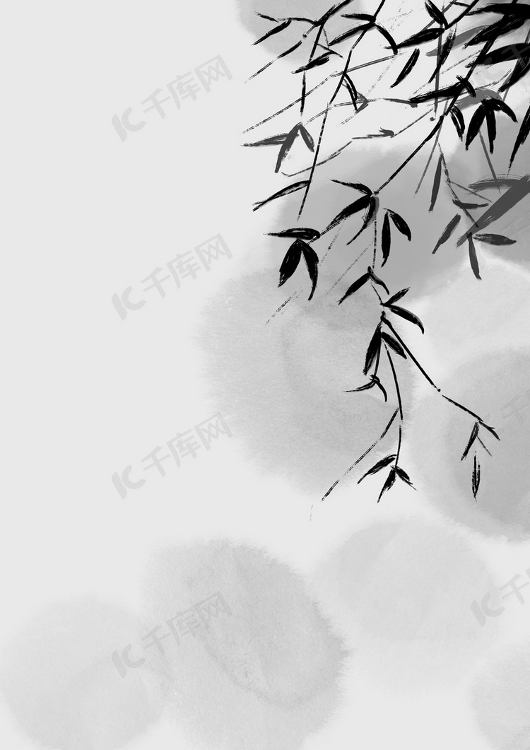 中国风水墨竹子背景
