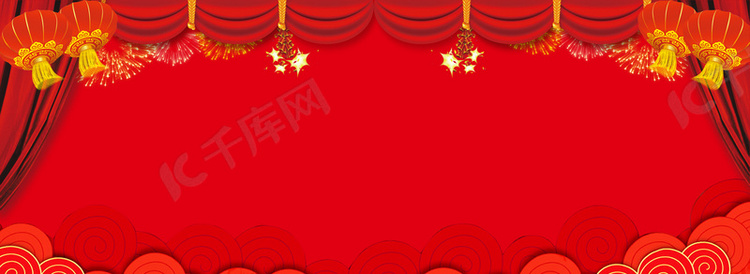 红色春节主题海报