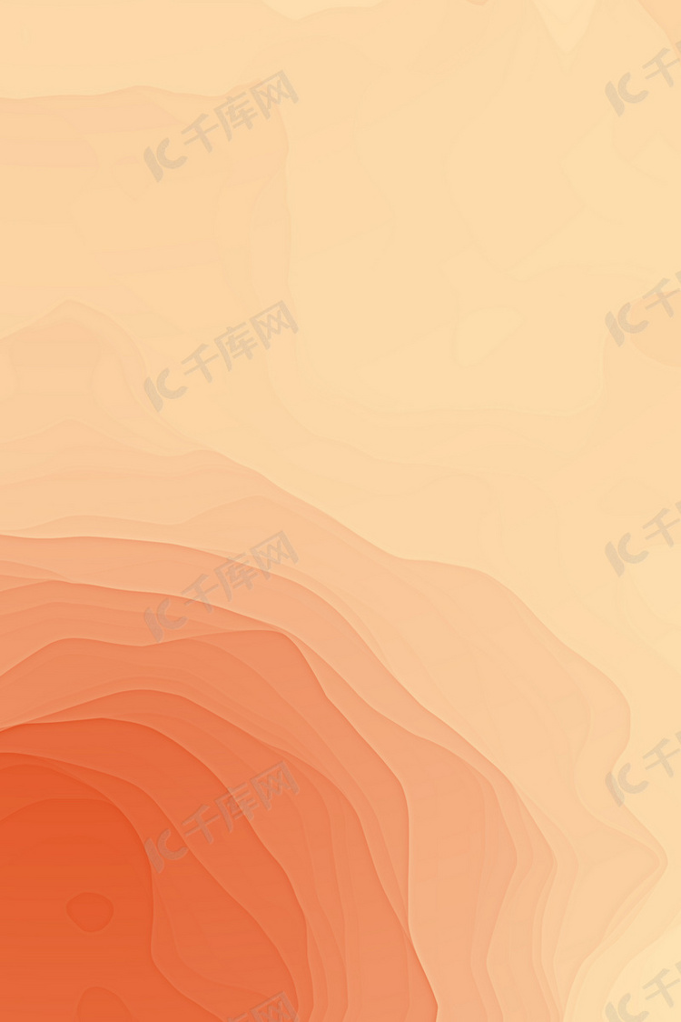 抽象玫瑰纹理橙色电商banner