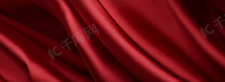 丝绸质感红色丝绸海报