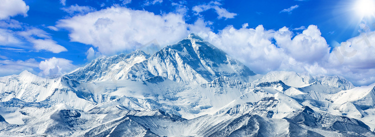 清新简约雪山山脉背景