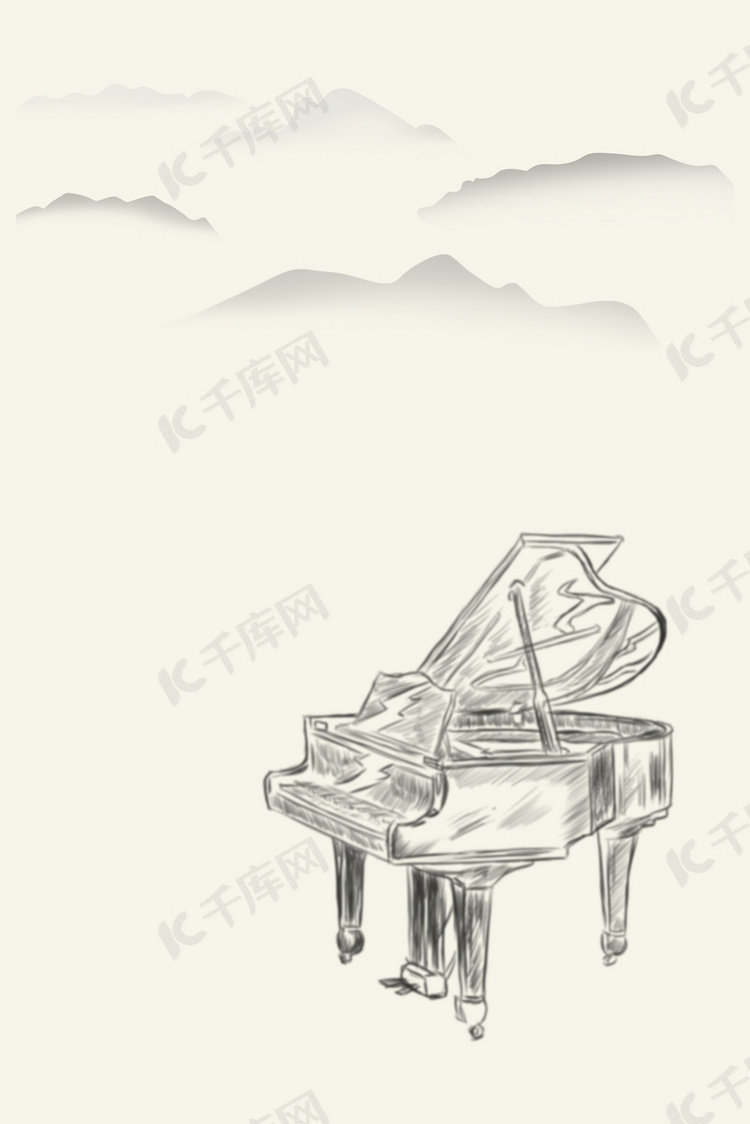 钢琴乐器艺术辅导班招生培训海报