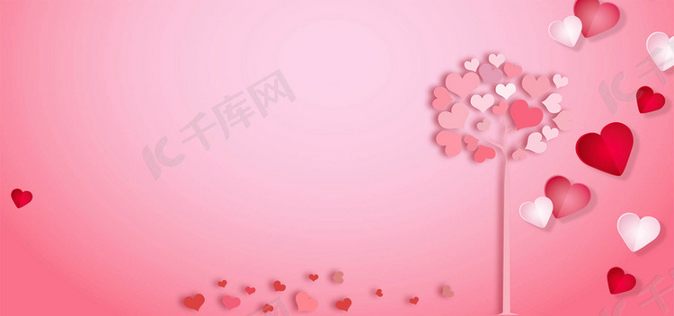红色花瓣浪漫海报背景