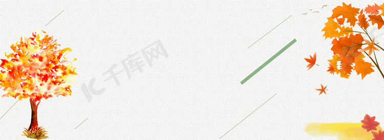 秋季文艺简约几何灰色banner