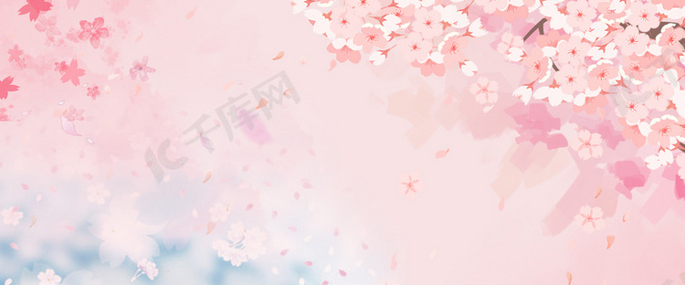 樱花节唯美小清新浪漫花卉粉色背