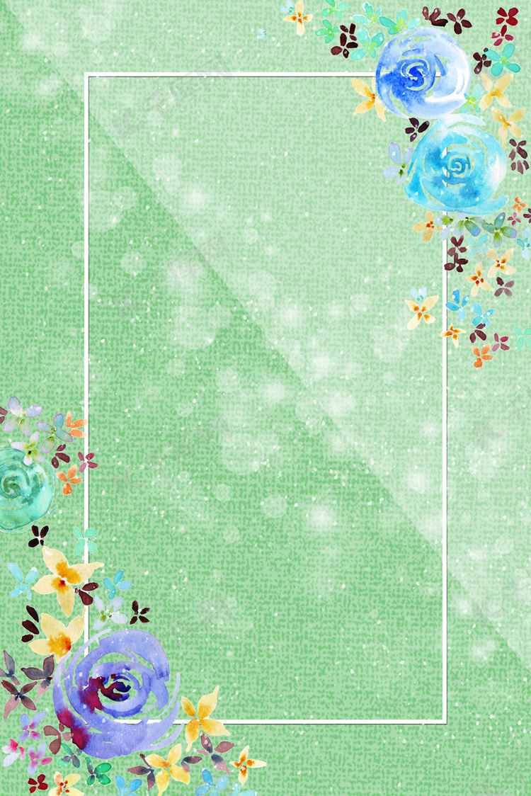 绿色质感花卉夏季新品海报背景素
