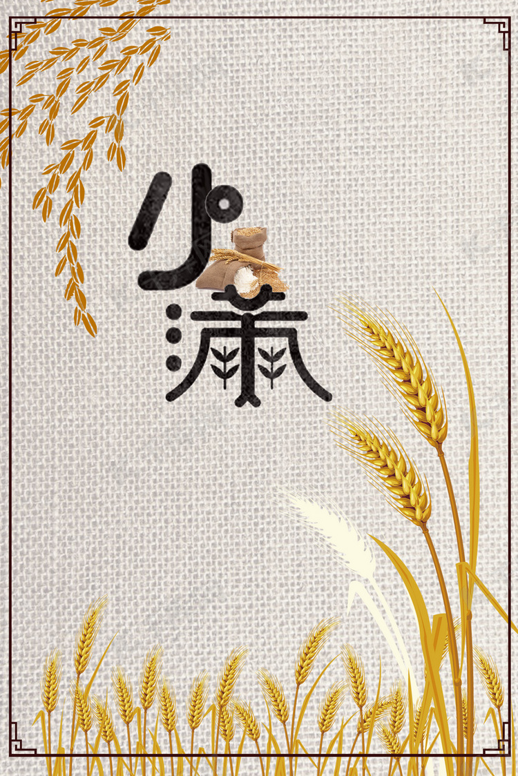 小满简约海报背景图片