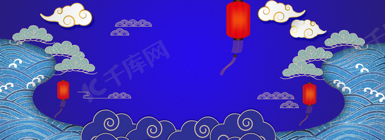 淘宝天猫年货节复古中国风海报背