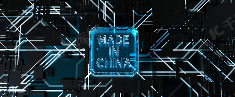 C4D科技中国芯电商背景