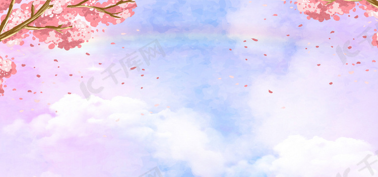 38妇女节梦幻浪漫文艺蓝色banner