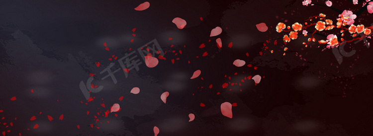 喜庆婚庆红色纹理banner