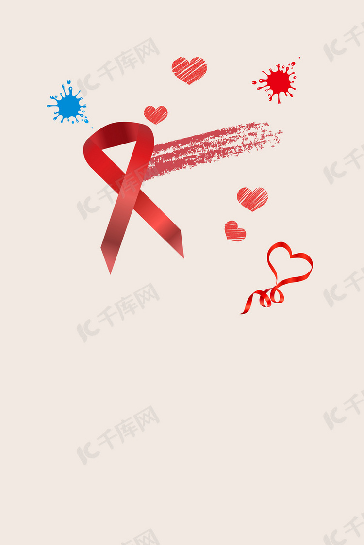关注艾滋病海报背景素材