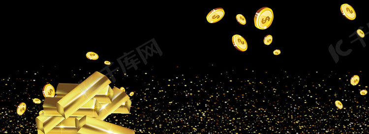 科技几何质感金色banner