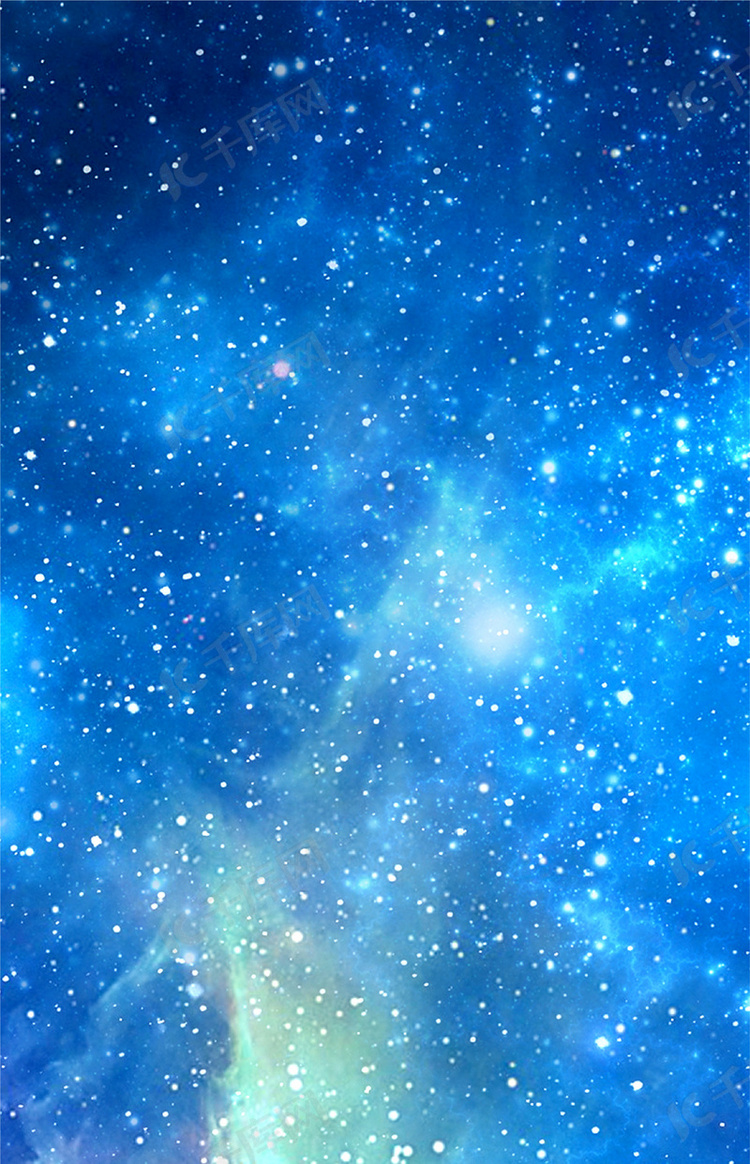 蓝色大气梦幻星空海报背景图片免费下载-千库网