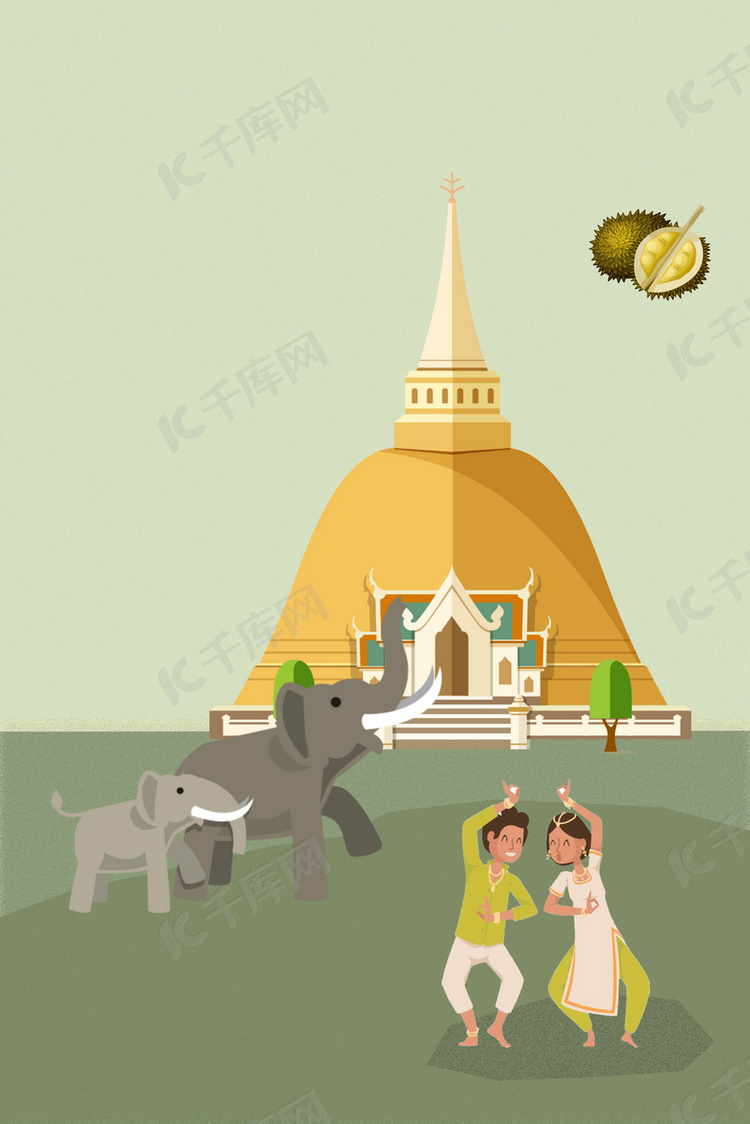 泰国旅游 大皇宫 大象 宫殿 
