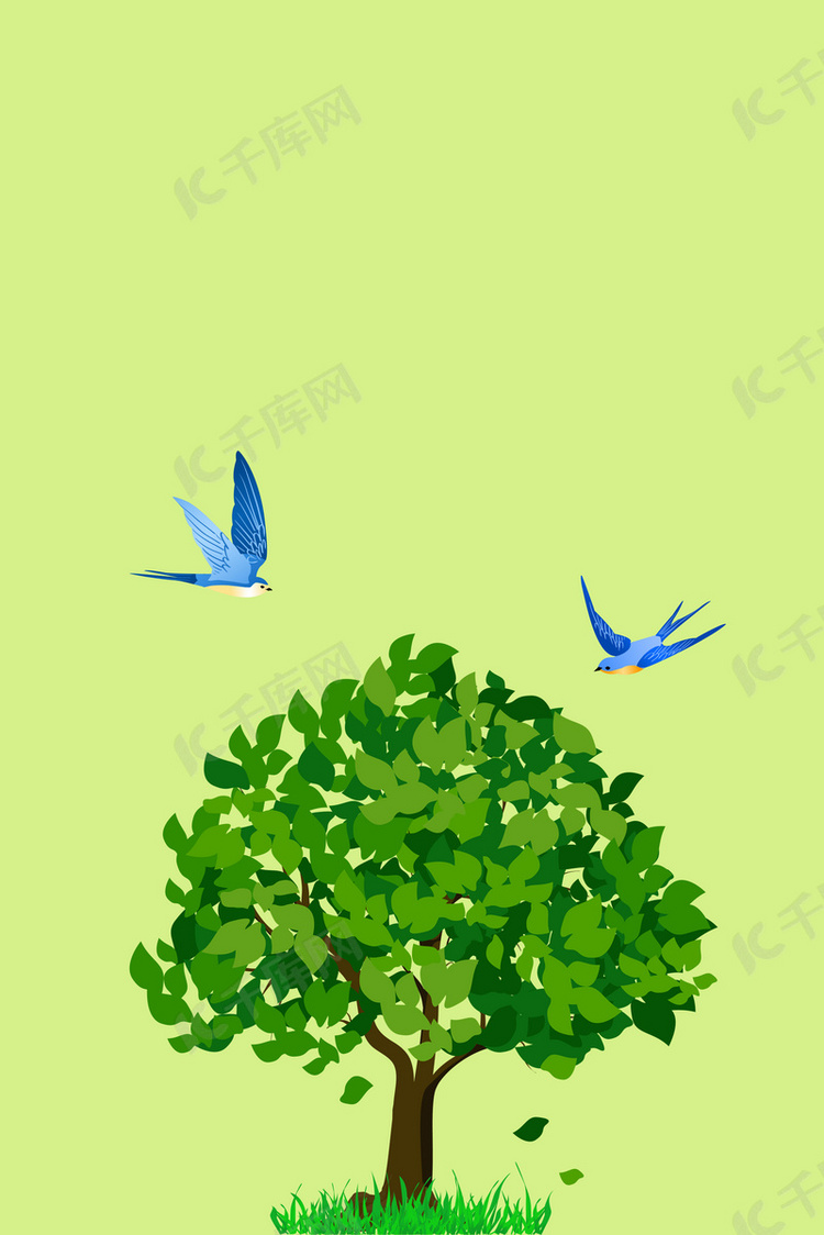 植树节的海报背景