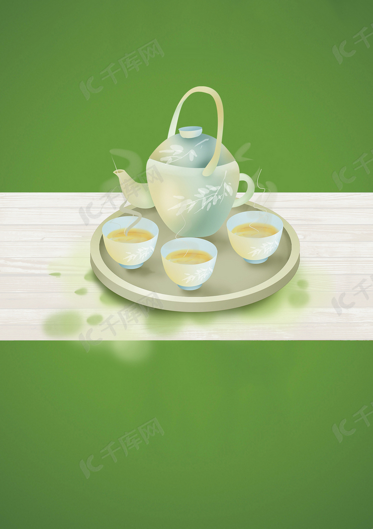 茶文化画册背景设计素材